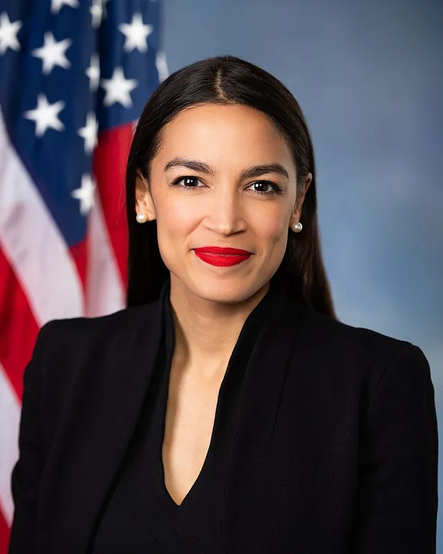 Official congressional portrait of Alexandria Ocasio-Cortez.