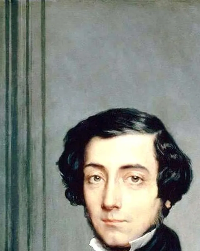 Painted portrait of Alexis de Tocqueville.