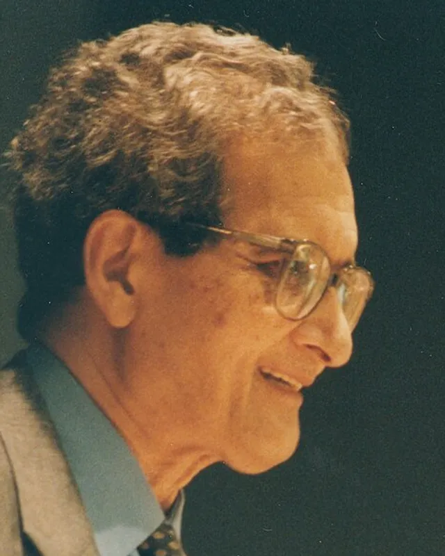 Photograph of Amartya Sen, around 2000.