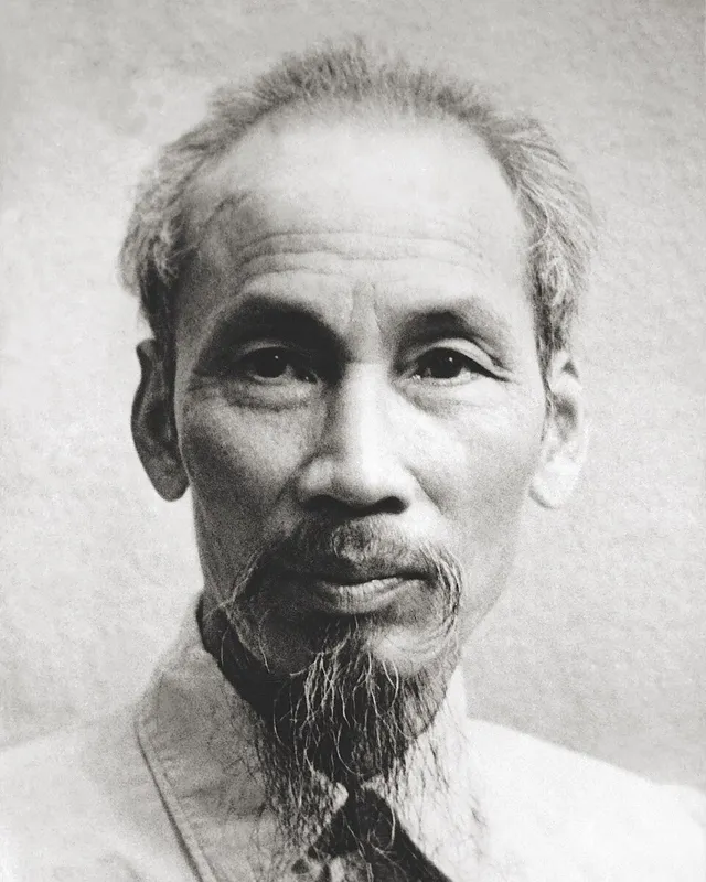 Portrait photograph of Ho Chi Minh taken in 1946.