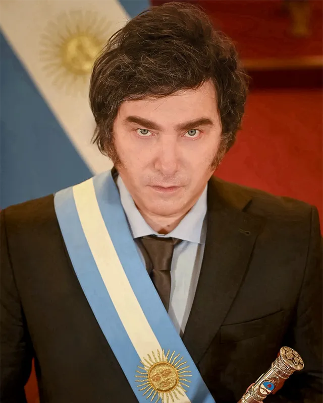 Official presidential portrait of Javier Milei.