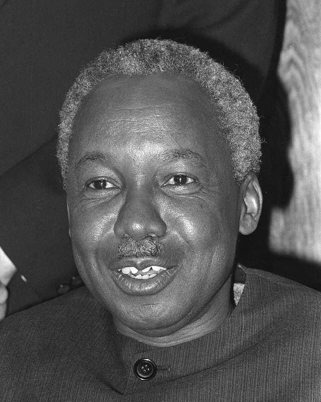 Photographic portrait of Julius Nyerere.