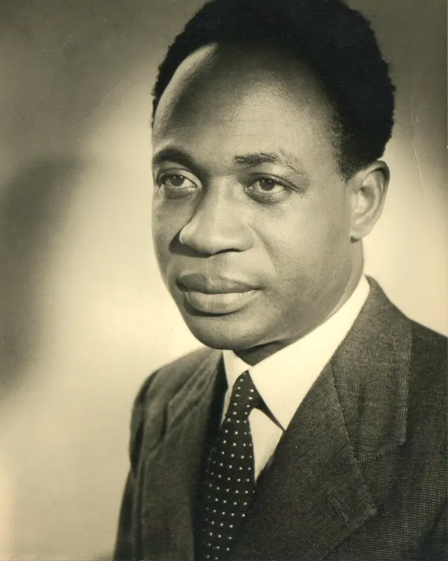 Portrait photograph of Kwame Nkrumah.