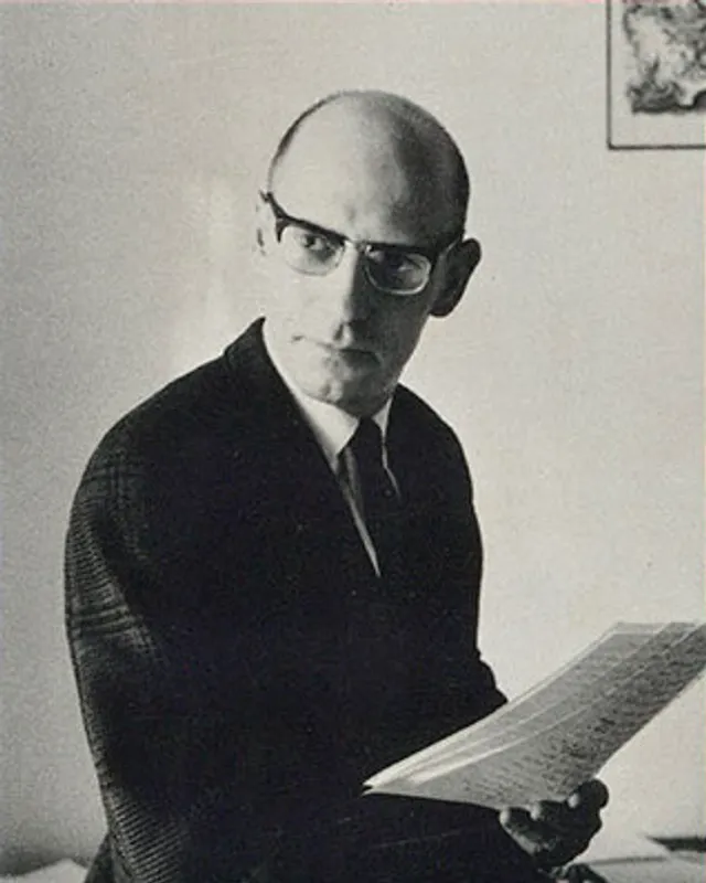 Photographic portrait of Michel Foucault, 1970.