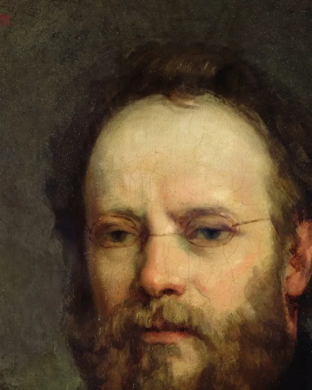 Painted portrait of Pierre-Joseph Proudhon.